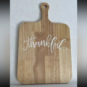 Thankful Wood Cutting Board Gift Charcuterie Cheese Server Paddle Decor